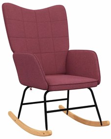 328015 vidaXL Люлеещ се стол, виненочервен, текстил
