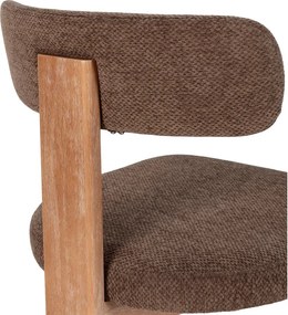 Кафяви тапицирани трапезни столове в комплект 2 бр. Nadia – MOME