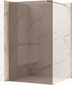 Параван за душ Rea Flexi Brown / Brush Gold 80
