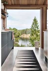 Черно-бяла пътека за открито и закрито 70x150 cm Vivi Black – Pappelina