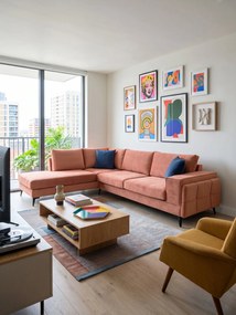 Ъглов диван Siena-Brown-Right