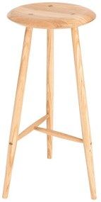 Бар стол от масивен дъб в естествен цвят (височина на седалката 75 cm) Blanc – Gazzda