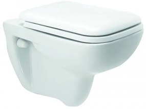 Конзолна тоалетна чиния ICC 5435 АТИЯ, седалка и капак, порцелан, бял, 54x35x33см