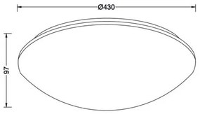 Лампа за таван Alpay-Diameter 43 cm.