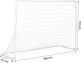 Футболна врата със стена 180x61x122 cm