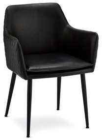 Черни трапезни столове в комплект от 2 броя Shiva - Furnhouse
