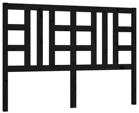 817854 vidaXL Горна табла за легло, черна, 166x4x100 см, бор масив