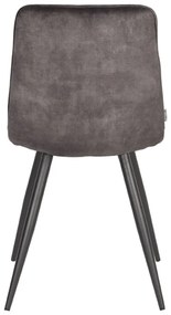 Трапезни столове от антрацитно кадифе в комплект от 2 броя Jelt - LABEL51