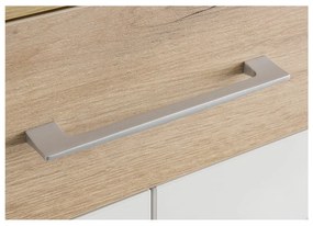 Дъбов шкаф за обувки с чекмеджета в бял\естествен цвят Topix - Germania