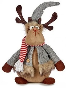 Christmas reindeer Сив Кафяв полиестер (15 x 43 x 19 cm)