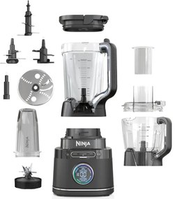 Блендер 3в1 Ninja TB401EU, 1200W, 2.1 л, 10 скорости + режими, Таймер, LED, BlendSense технология, Без BPA, Черен