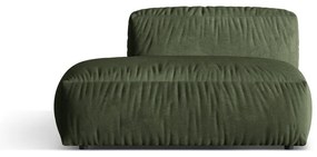 Зелен кадифен модул за диван (ляв ъгъл) Martina – Micadoni