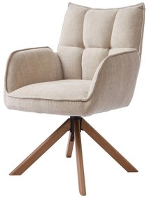 Кремави тапицирани трапезни столове в комплект 2 бр. Marilla – Unique Furniture