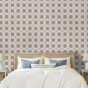 Самозалепващ тапет – Кафяви цветни орнаменти