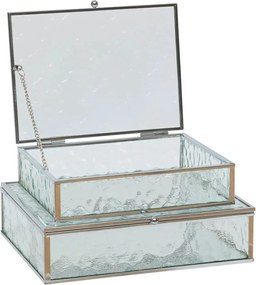 Сет кутии за съхранение на бижута atmosphera Ania, 2бр, Стъкло