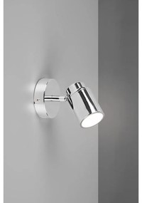 Метален прожектор в лъскаво-сребрист цвят 10x9 cm Angelo - Trio