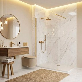 Параван за душ Rea Flexi Transparent / Gold 70