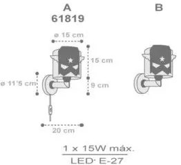 Аплик за стена Ango Stark