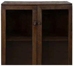 Кафява витрина от масивно манго 80x100x40 cm Ravi – Ixia