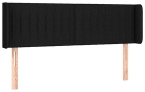 3119006 vidaXL Горна табла за легло, черна, 147x16x78/88 см, плат