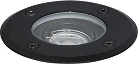 Модерен външен наземно прожектор черен 35 мм регулируем IP65 - Delux