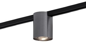 Модерен 1-фазов релсов прожектор тъмно сив метал - Iconic Rondoo Up