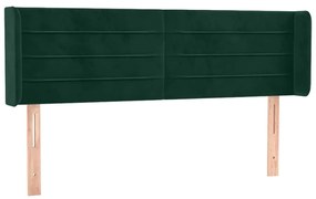 3118959 vidaXL Горна табла за легло, тъмнозелена, 147x16x78/88 см, кадифе