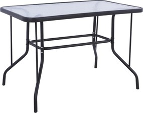 Toledo TopMebel метална - закалено стъкло маса в антрацит цвят 110x60x70cm.