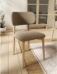 АЛMО Кафяв Таупе (тъкан Монза 40)/рамка лакиран дъб - ДЪРВЕН СТОЛ БУКЛЕ ЗА ДНЕВНА, ТРАПЕЗАРИЯ, КУХНЯ РЕТРО