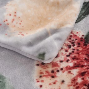 Светлосиво единично спално бельо от микроплюш 140x200 cm Margot – My House