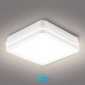 Brilagi - LED външно осветително тяло със сензор BENE LED/24W/230V 26x26 cm бяло IP54
