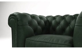 Тъмнозелено кадифено кресло Cambridge - Ropez