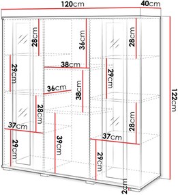 Витрина Каро HB 120-черна
