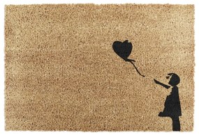 Изтривалка от кокосови влакна 40x60 cm Girl With a Ballon – Artsy Doormats