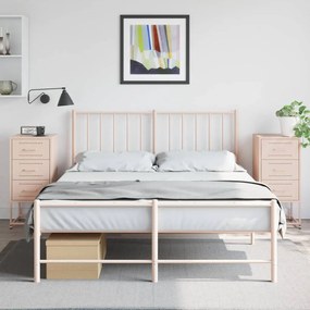Sonata H Нощни шкафчета 2 бр розов 36x39x78 см стомана