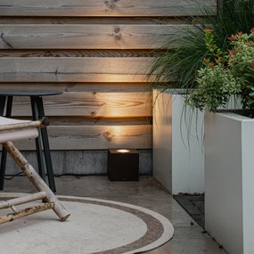 Индустриален градински прожектор ръждясал кафяв квадратен IP65 AR111 - Lennard