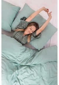 Зелено двойно спално бельо от микросатен 200x200 cm Basic – Bonami Essentials