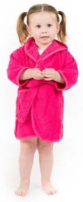 Тъмнорозов памучен бебешки халат размер 1-2 години - Tiseco Home Studio