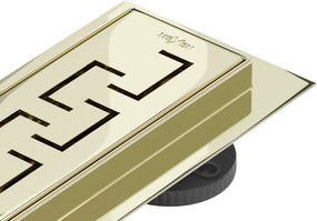 Mexen Flat 360° M15 въртящ се линейно отводняване 80 cm, златен - 1524080-40