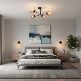 Аплик ГАРДА, черен/мед, 1xE27