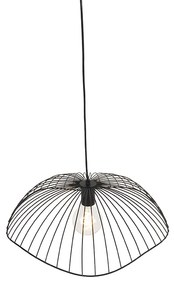 Дизайнерска висяща лампа черна тел 50 см - Pua