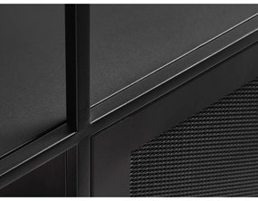 Черна метална етажерка за книги 80x138 cm Malibu - Unique Furniture