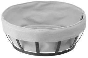 Черно-сива кошница за хляб с текстилна подплата, ø 22 cm - Hendi