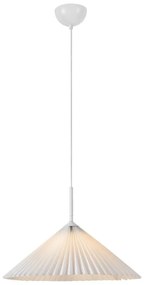 Бяла висяща лампа ø 50 cm Plisado - Markslöjd