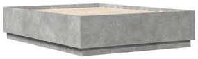 3209712 vidaXL Рамка за легло, бетонно сиво, 120x200 см, инженерно дърво