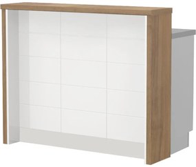 Островна кухненска пейка Hudson-Length: 120 cm.-White-Pacific Walnut