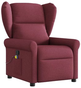 4015669 vidaXL Масажен наклоняем стол, виненочервен, текстил