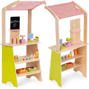 Дървена детска сергия - магазин за зеленчуци и плодове