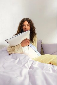 Двоен чаршаф за завивка от памучен сатен в цвят лавандула 200x200 cm Oba – noo.ma