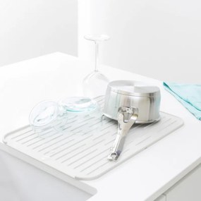 Силиконова подложка за сушене на съдове Brabantia SinkSide 1000207, 43.5x32.5 см, Сгъваема, Светлосив